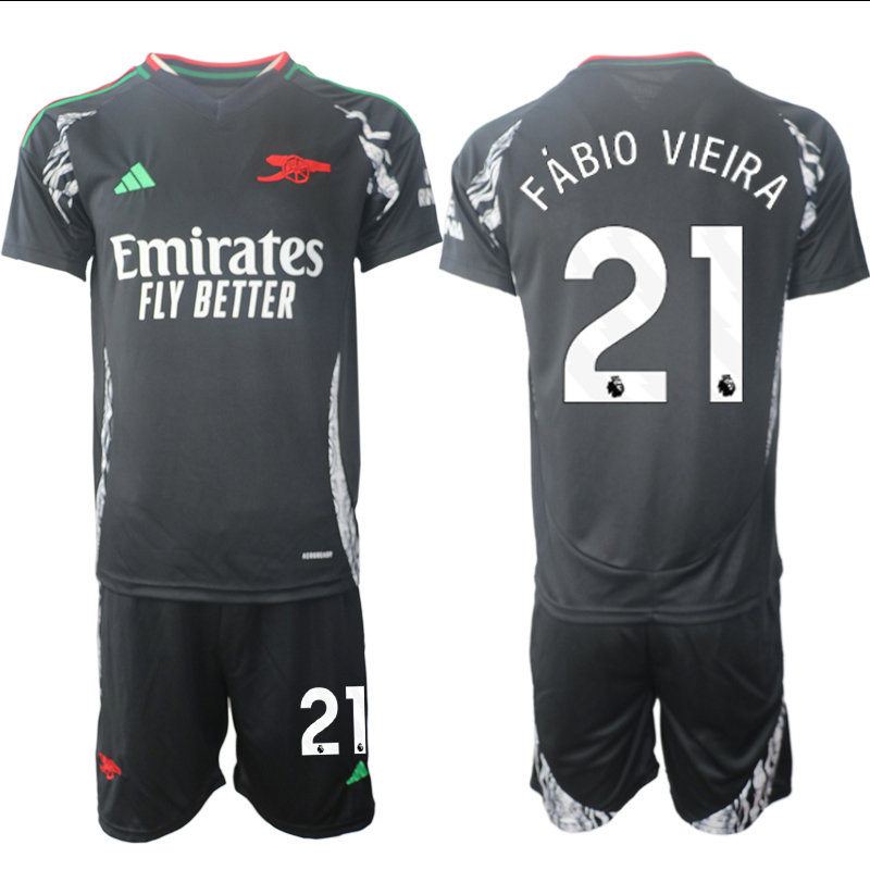 Men 2024-2025 Club Arsenal away Black #21 Soccer Jersey->arsenal jersey->Soccer Club Jersey